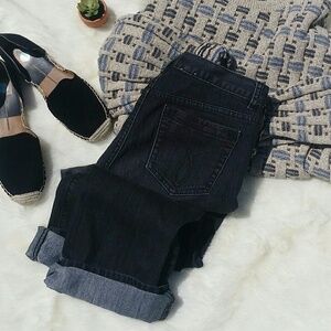 Vintage Calvin Klein BLACK stonewash boot cut jeans 10 30